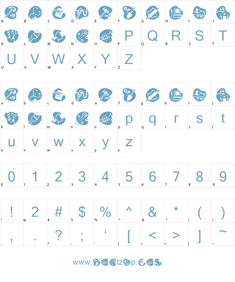 KR Career Day Font Character